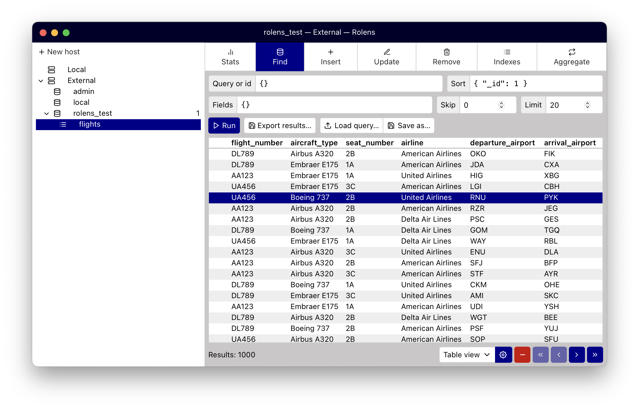 Impression of Rolens's interface